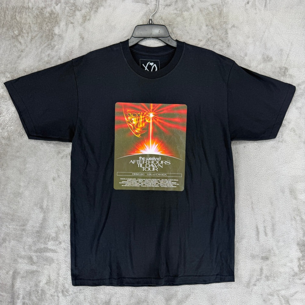 The Weeknd After Hours Til Dawn Tour T-Shirt Black XO Concert Graphic Mens Large